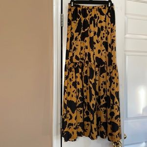 Animal Print Maxi Skirt